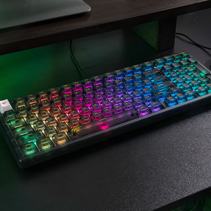 HAVIT KB875L Fully Transparent Backlit Mechanical Gaming Keyboard
