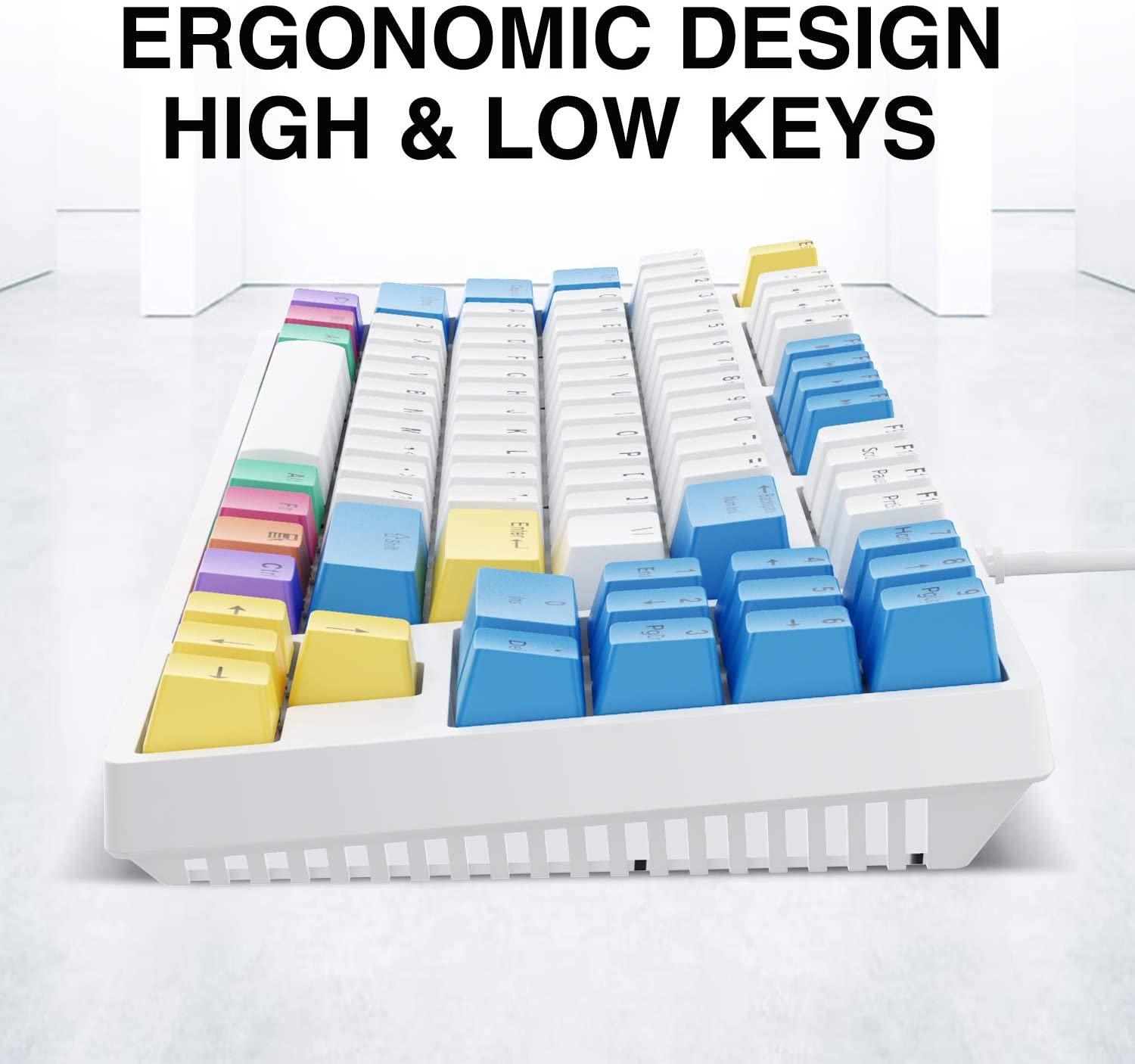 HAVIT KB487L TKL Gaming Mechanical Keyboard 89 Keys PBT Keycaps