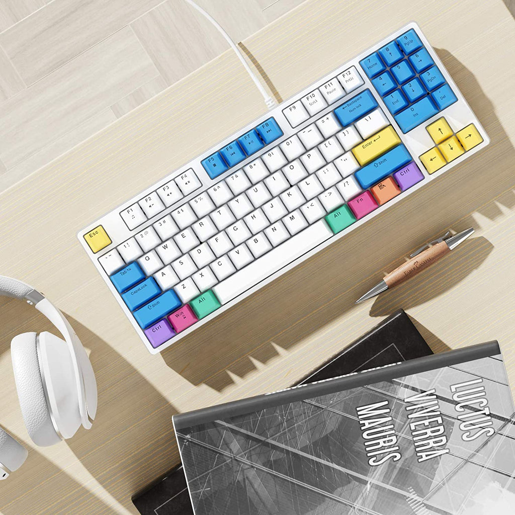 HAVIT KB487L TKL Gaming Mechanical Keyboard 89 Keys PBT Keycaps